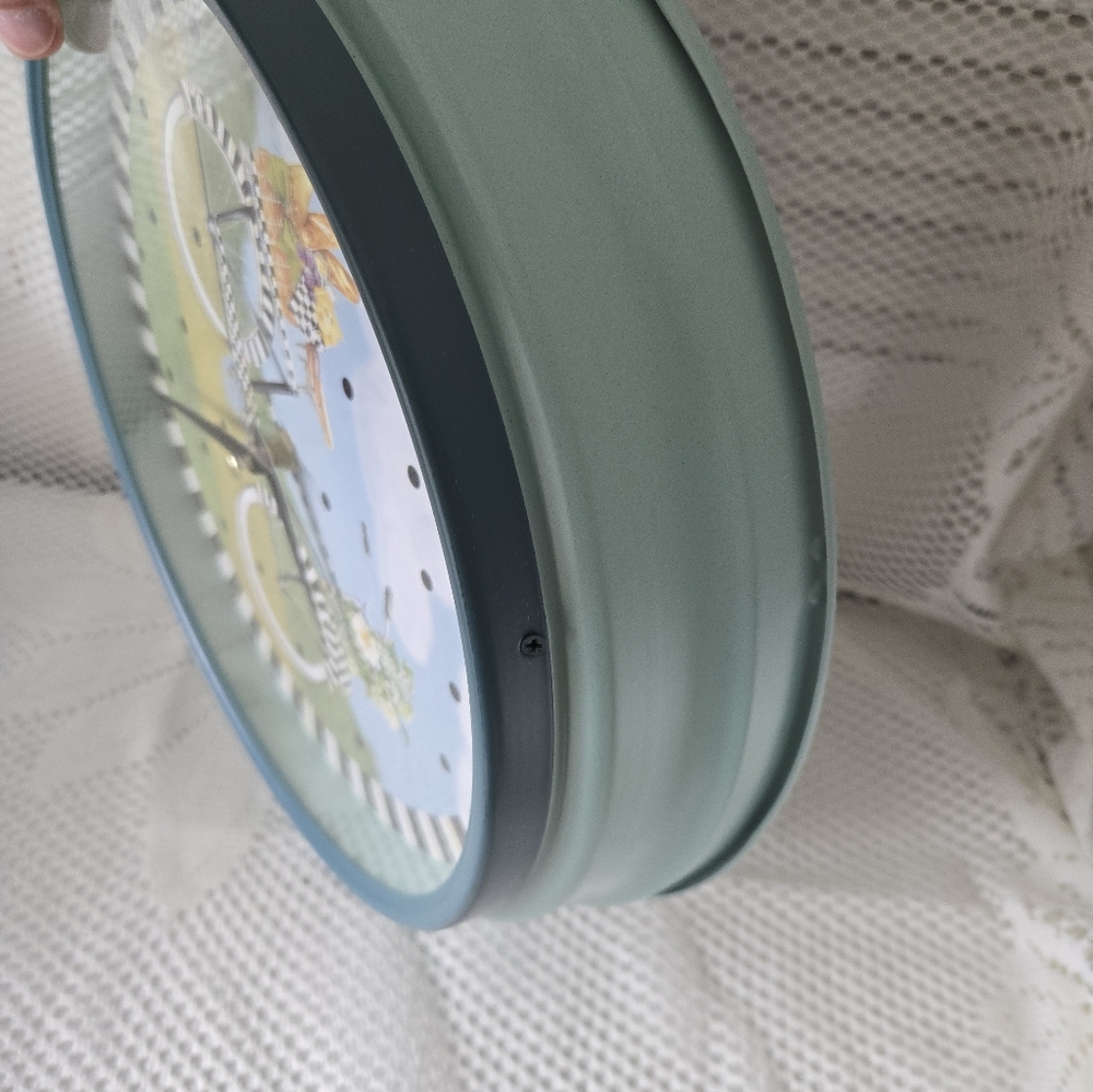 MacKenzie-Childs Bike Ride Retro-Style Clock - Picture 4 of 10